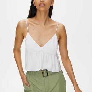 Aritzia Little Moon satin crop top xs
